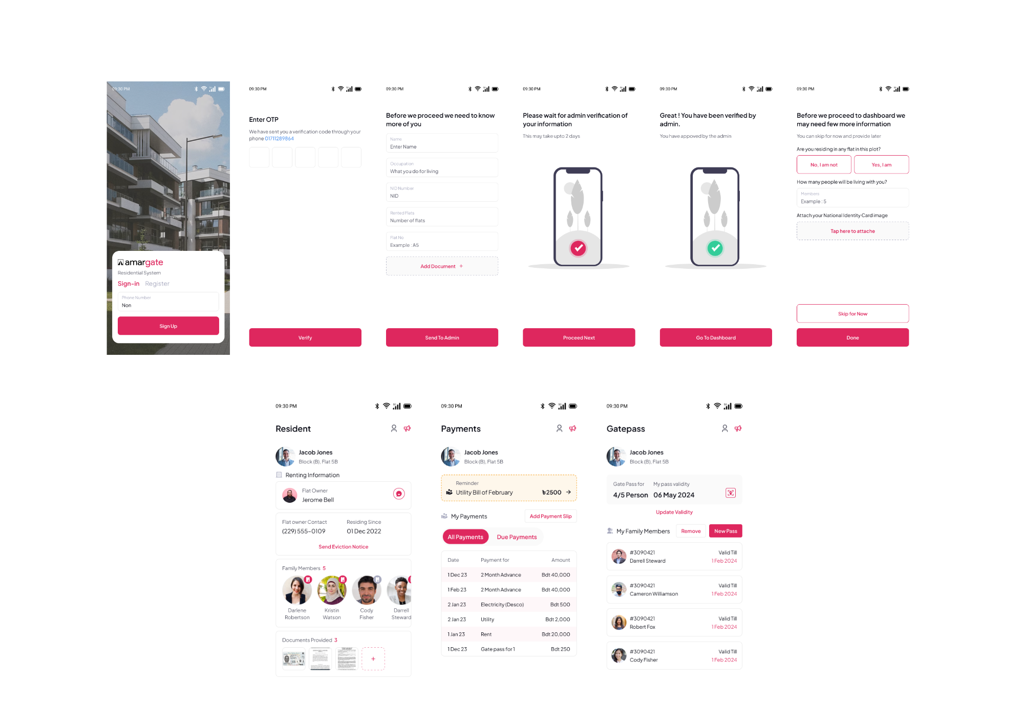 amargate UI Design